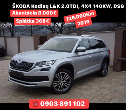 ŠKODA Kodiaq L&K 2.0TDI, 4X4 140KW, DSG