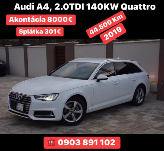 Audi A4, 2.0TDI 140KW Quattro