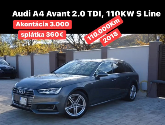 Audi A4 Avant 2.0 TDI, 110KW S Line