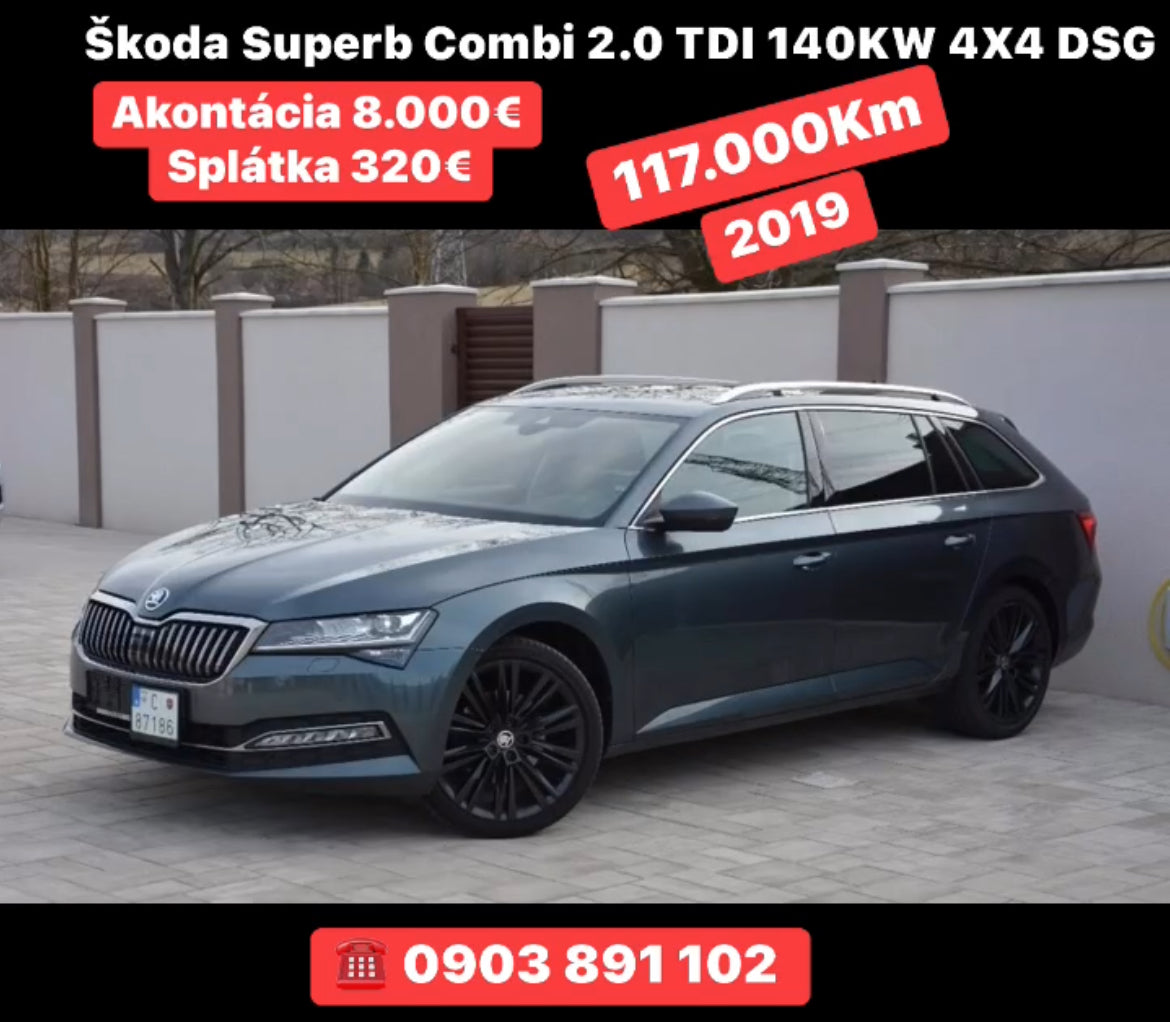 Škoda Superb Combi 2.0 TDI 140KW 4X4 DSG