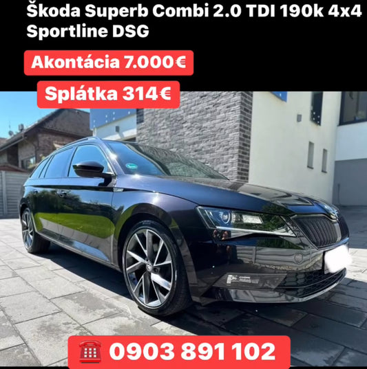 Škoda Superb Combi 2.0 TDI 190k 4x4 Sportline DSG