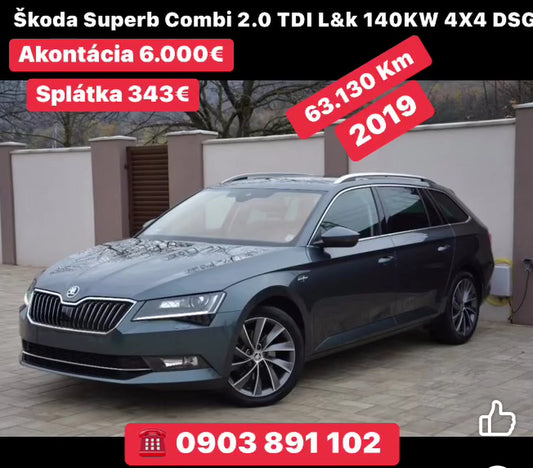 Škoda Superb Combi 2.0 TDI L&k 140KW 4X4 DS